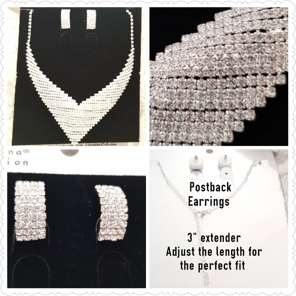3 Stunning Rhinestone Necklace Sets - Picture 2 of 4